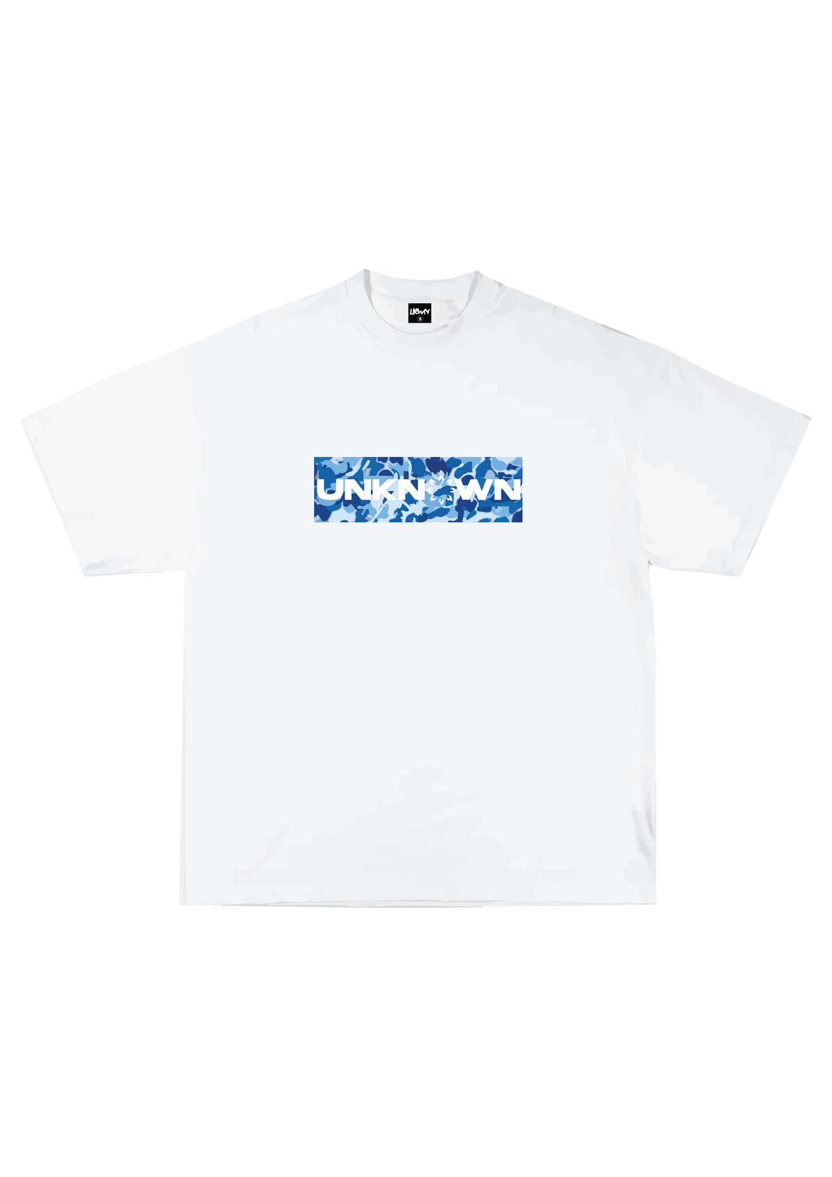 BLUE CAMO BOX TEE