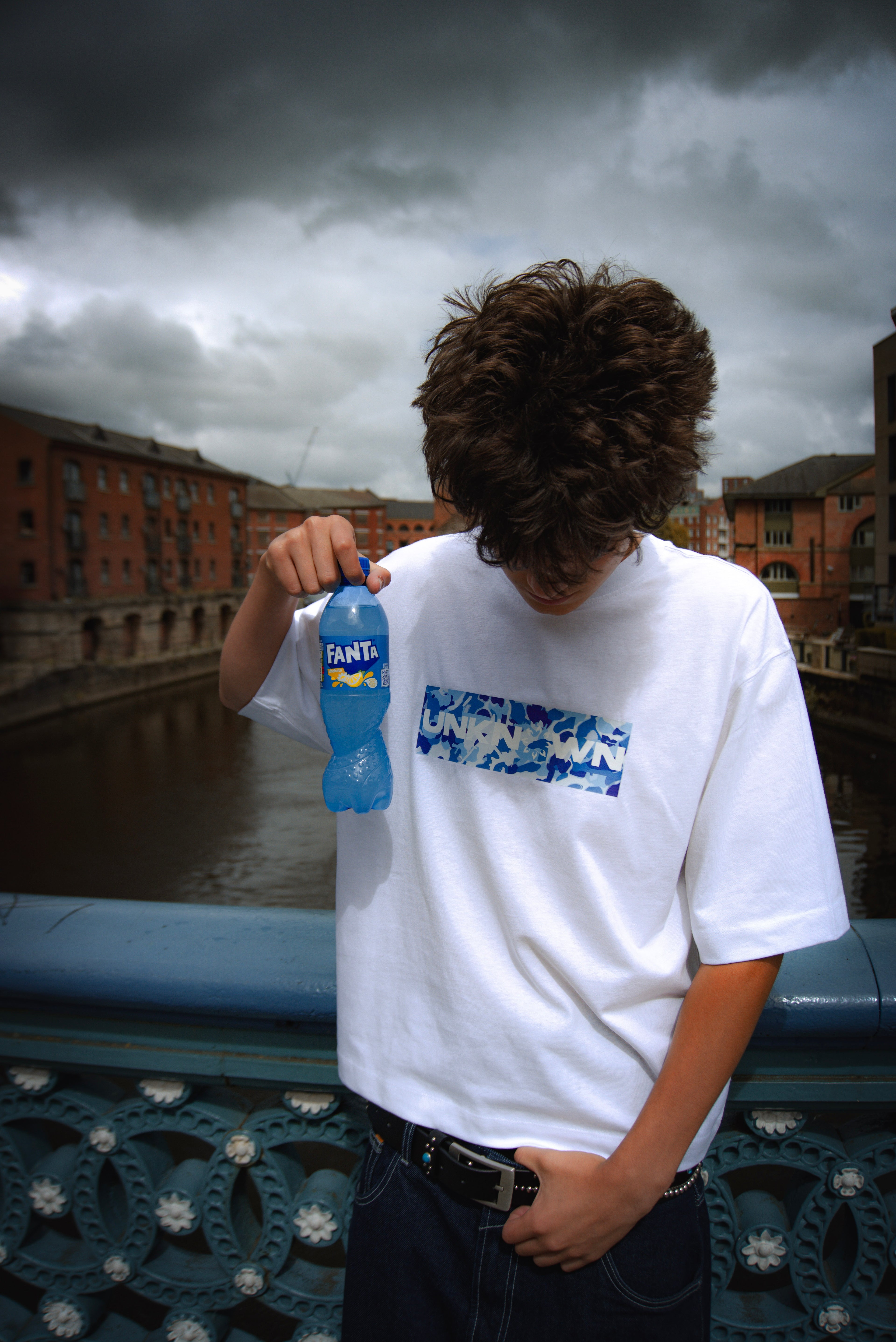 BLUE CAMO BOX TEE
